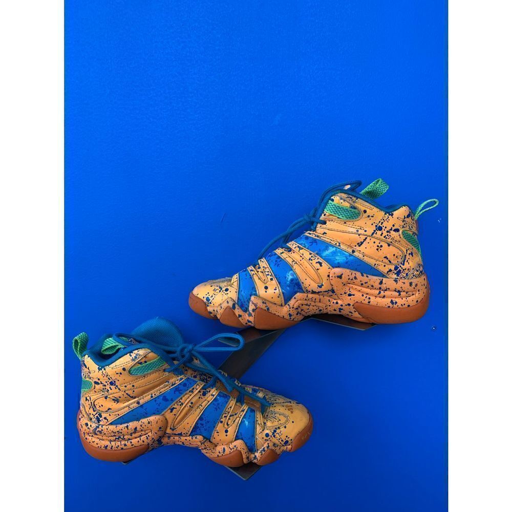 2013 adidas Kobe Bryant Crazy 8 All Star Orange Blue Paint Splatter - Size 5.5